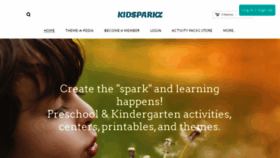 What Kidsparkz.com website looked like in 2022 (2 years ago)