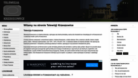 What Krzeszowice.tv website looked like in 2022 (2 years ago)