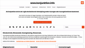 What Konjunktion.info website looked like in 2022 (2 years ago)