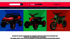 What Kidcars.de website looked like in 2022 (2 years ago)