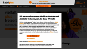 What Kabelplus.at website looked like in 2022 (3 years ago)