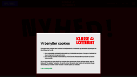 What Klasselotteriet.dk website looked like in 2022 (3 years ago)