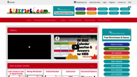 What Kidzpark.com website looked like in 2022 (2 years ago)