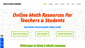 What Katesmathlessons.com website looked like in 2022 (2 years ago)