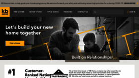 What Kbhome.com website looked like in 2022 (3 years ago)