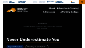 What Kctcs.edu website looked like in 2022 (1 year ago)