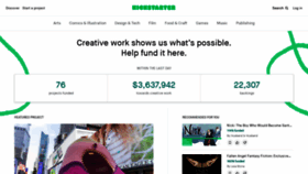 What Kickstarter.com website looked like in 2022 (1 year ago)