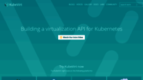 What Kubevirt.io website looked like in 2022 (1 year ago)