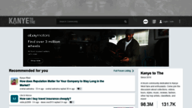 What Kanyetothe.com website looked like in 2022 (1 year ago)