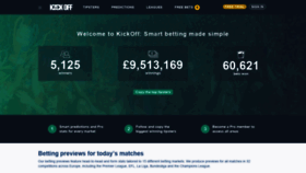 What Kickoff.co.uk website looked like in 2022 (1 year ago)