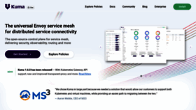 What Kuma.io website looked like in 2022 (3 years ago)