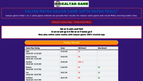 What Kalyangame.com website looked like in 2022 (1 year ago)