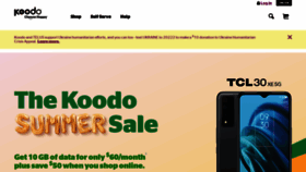 What Koodomobile.com website looked like in 2022 (1 year ago)