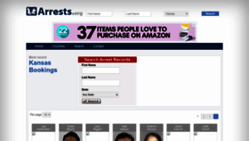 What Kansas.arrests.org website looked like in 2022 (3 years ago)