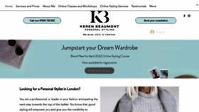 What Kerenbeaustyling.com website looked like in 2022 (1 year ago)