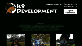 What K9development.com website looked like in 2022 (1 year ago)
