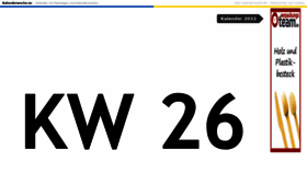 What Kalenderwoche.de website looked like in 2022 (1 year ago)