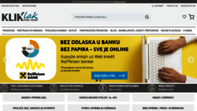 What Kliklak.rs website looked like in 2022 (1 year ago)