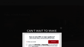 What Kitchenaid.com website looked like in 2022 (1 year ago)