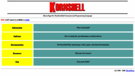 What Kornshell.com website looked like in 2022 (1 year ago)
