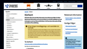 What Korkortsportalen.se website looked like in 2022 (1 year ago)