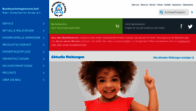 What Kindersicherheit.de website looked like in 2022 (1 year ago)