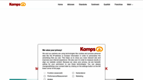 What Kamps.de website looked like in 2022 (1 year ago)