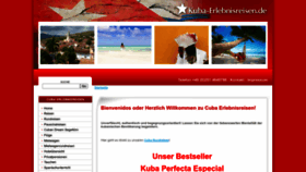 What Kuba-erlebnisreisen.de website looked like in 2022 (3 years ago)