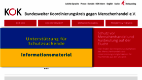 What Kok-gegen-menschenhandel.de website looked like in 2022 (1 year ago)