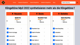 What Klingeltonemp3.com website looked like in 2022 (1 year ago)
