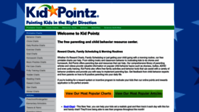 What Kidpointz.com website looked like in 2022 (1 year ago)