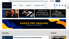 What Kosice.sk website looked like in 2022 (1 year ago)