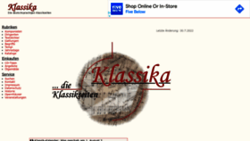 What Klassika.info website looked like in 2022 (1 year ago)