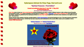 What Kriyayoga.com website looked like in 2022 (1 year ago)
