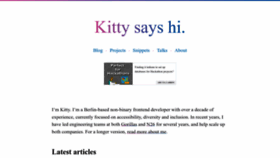 What Kittygiraudel.com website looked like in 2022 (1 year ago)