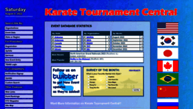 What Karatetournaments.org website looked like in 2022 (1 year ago)