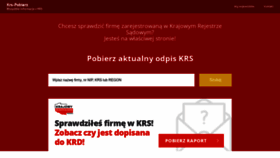 What Krs-pobierz.pl website looked like in 2022 (1 year ago)