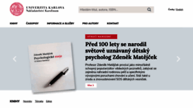 What Karolinum.cz website looked like in 2022 (1 year ago)