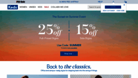 What Keds.com website looked like in 2022 (1 year ago)