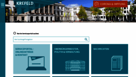 What Krefeld.de website looked like in 2022 (1 year ago)