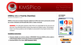 What Kmspico10.com website looked like in 2022 (1 year ago)