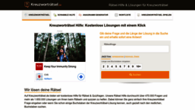 What Kreuzwortraetsel.de website looked like in 2022 (1 year ago)