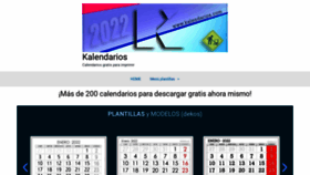 What Kalendarios.com website looked like in 2022 (1 year ago)