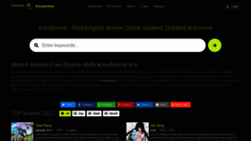 What Kissanime.mx website looked like in 2022 (1 year ago)