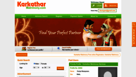 What Karkatharmatrimony.com website looked like in 2022 (1 year ago)