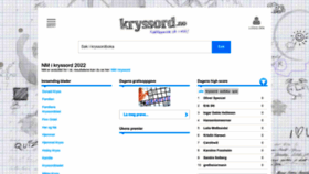 What Kryssord.no website looked like in 2022 (1 year ago)