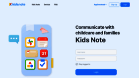 What Kidsnote.com website looked like in 2022 (1 year ago)