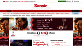 What Korzar.sme.sk website looked like in 2022 (1 year ago)