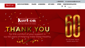 What Kurlon.com website looked like in 2022 (1 year ago)