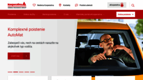 What Kooperativa.sk website looked like in 2022 (1 year ago)